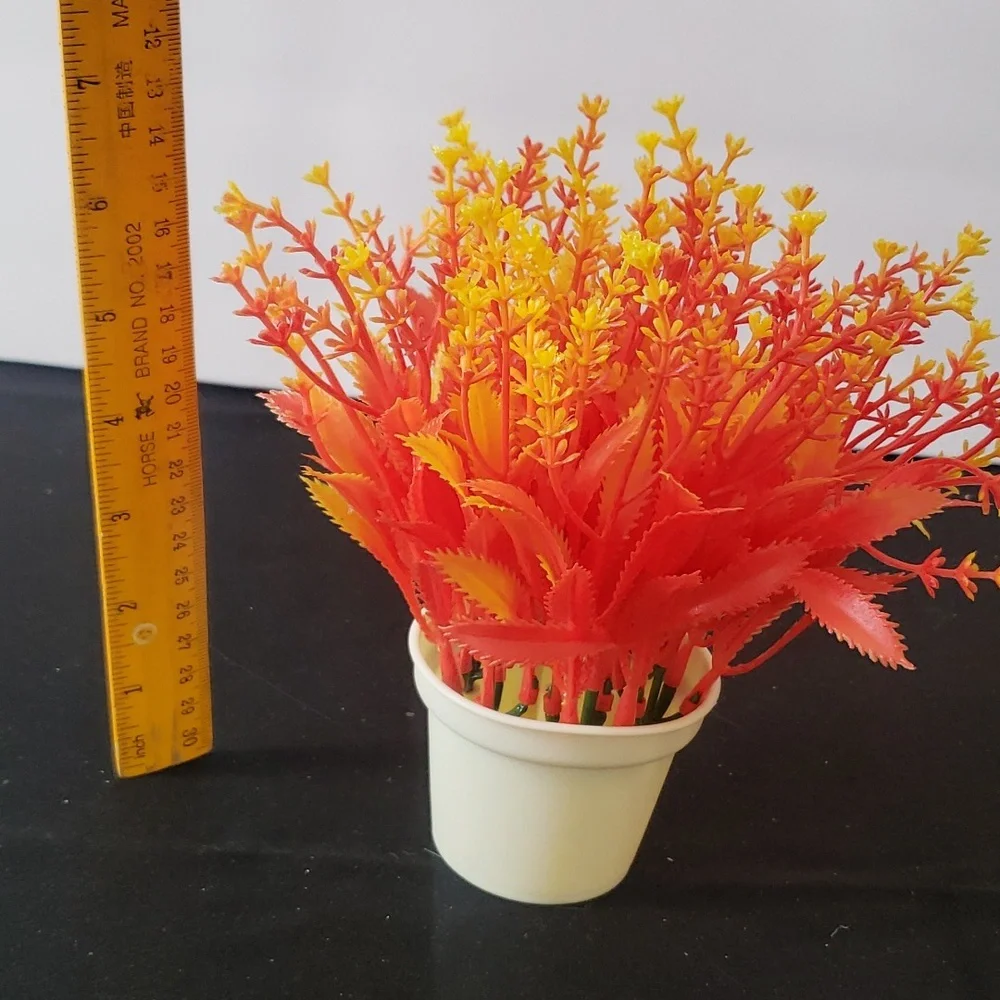 🤯3/$12 Plastic Fish Tank Accessory Fake Plant